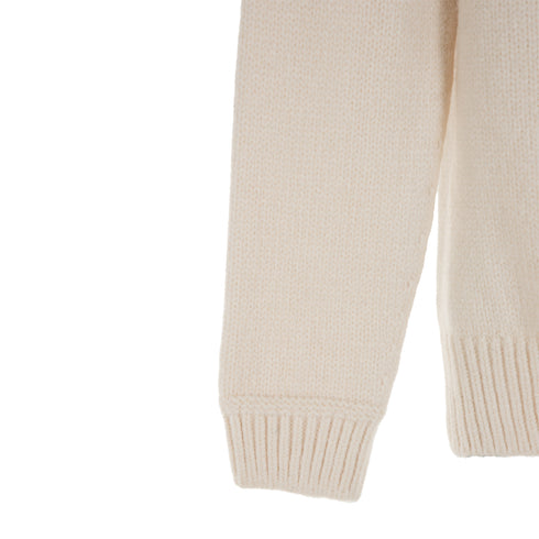 C.P. Company Cotton/Nylon Knit Sweater Gauze White 103 13CMKN208A-006375A Degli Uberti